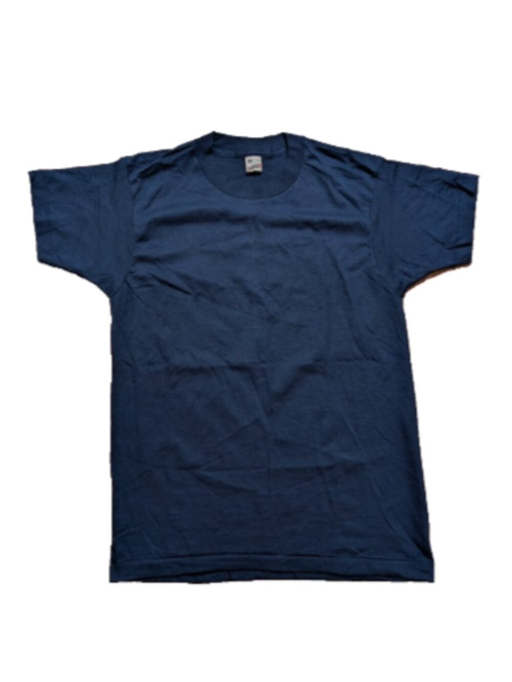Vintage 90s Screen Stars Dark Blue 50/50 T-Shirt Blank Sz M Deadstock NWOT